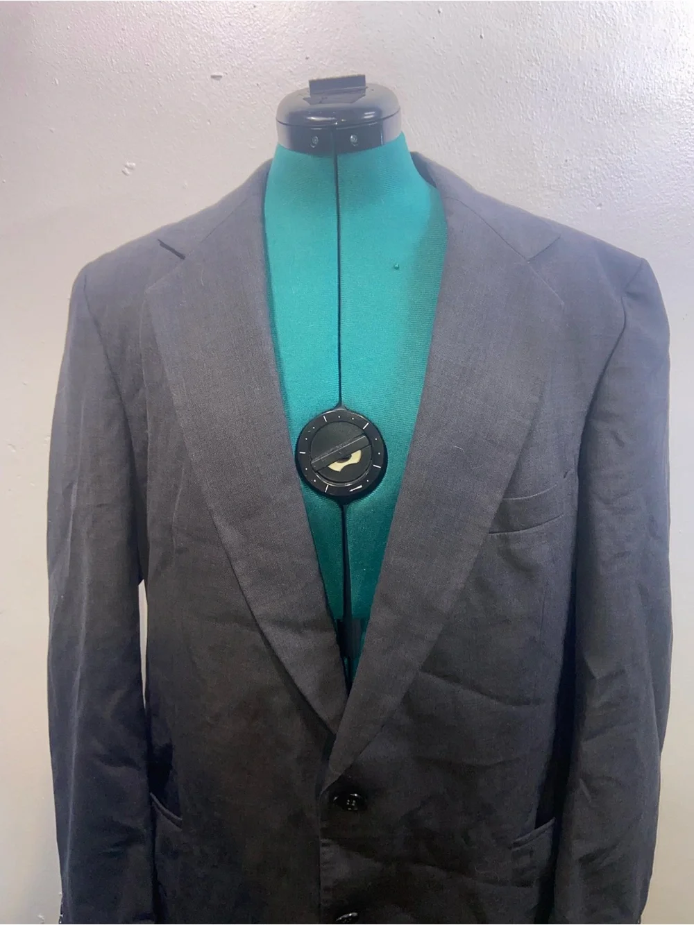 Classic Old Money Corporate Quiet Luxury Preppy Single-Breasted Dark Grey Blazer